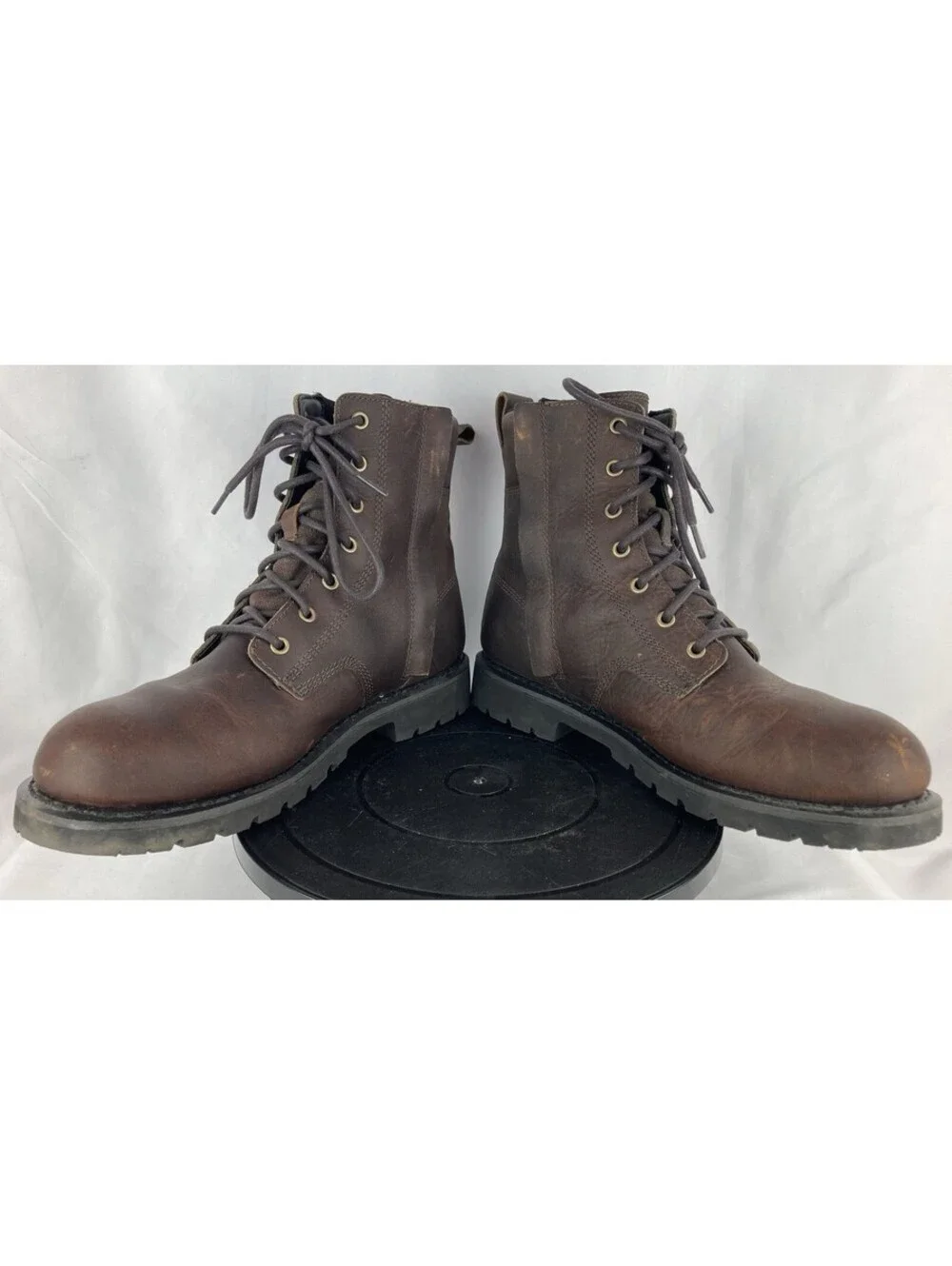 Men’s Size 10 Harley Davidson Leather Work Motorcycle Ankle Boots Brown D96245